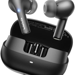 TOZO E2 Wireless Earbuds 10mm Drivers with Powerful Bass, App Customize 32 EQs, with 2 Mics AI Call Noise Cancellation, 30H Playtime, Bluetooth 5.3 Ear Buds, Comfort Fit in-Ear Headphones